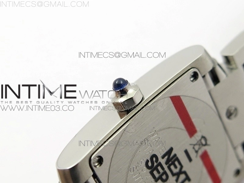 Tank Francaise Ladies 25mm SS 8848F 1:1 Best Edition White Dial Diamond Markers on SS Bracelet Ronda Quartz