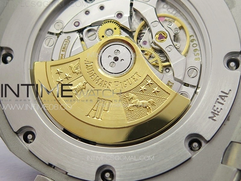 Royal Oak 41mm 15400 SS APSF 1:1 Best Edition Black Textured Dial on SS Bracelet A3120 Super Clone V3