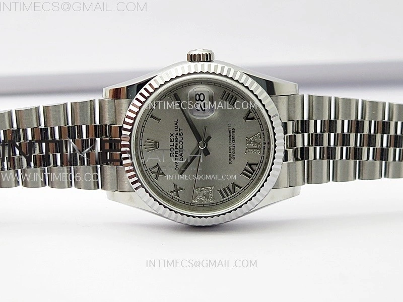 DateJust 36MM 126234 SS APSF 1:1 Best Edition Silver Dial Roman Markers on SS Jubilee Bracelet SA3235