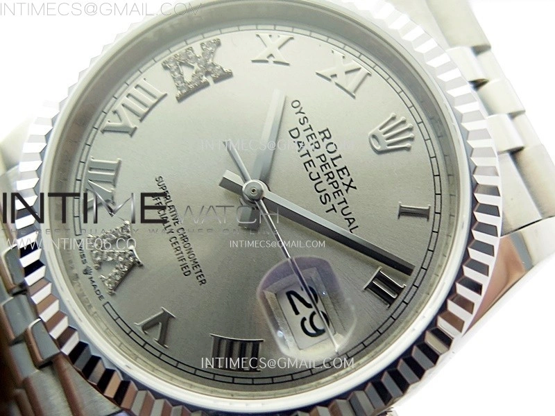 DateJust 36MM 126234 SS APSF 1:1 Best Edition Silver Dial Roman Markers on SS Jubilee Bracelet SA3235
