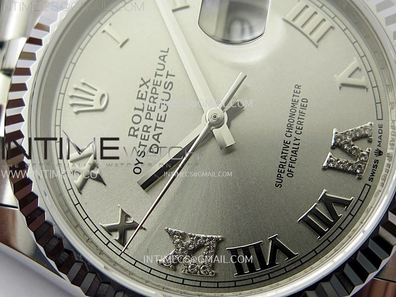 DateJust 36MM 126234 SS APSF 1:1 Best Edition Silver Dial Roman Markers on SS Jubilee Bracelet SA3235