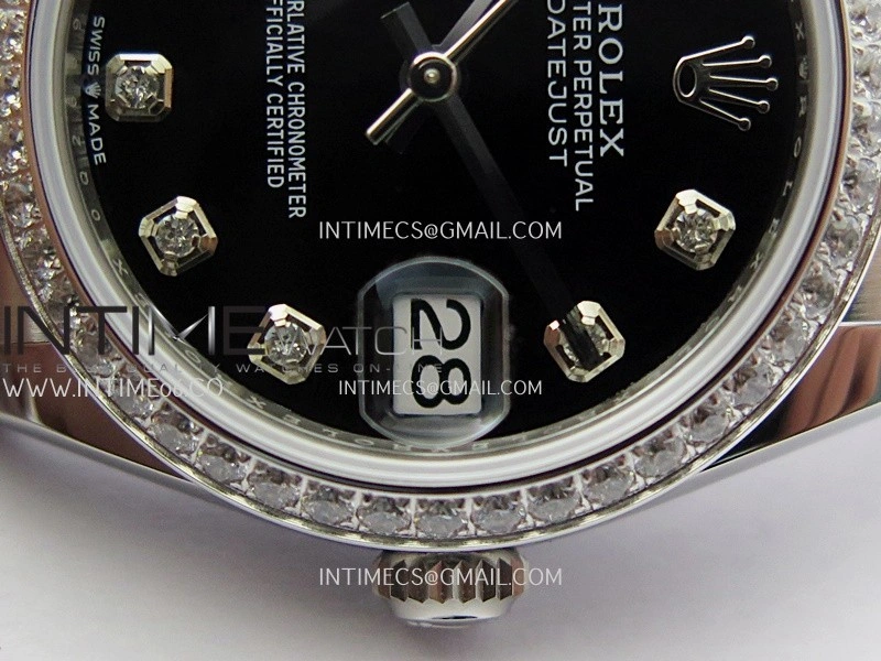 DateJust 31mm 904L SS AR+F Best Edition Black Dial Diamond Marker On 904L SS Jubilee Bracelet A2236