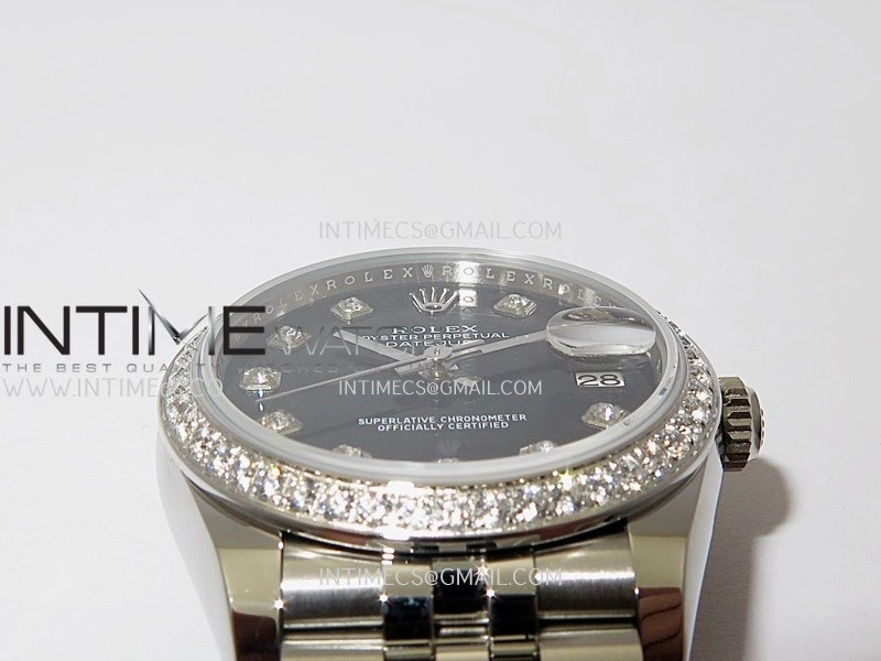 DateJust 31mm 904L SS AR+F Best Edition Black Dial Diamond Marker On 904L SS Jubilee Bracelet A2236