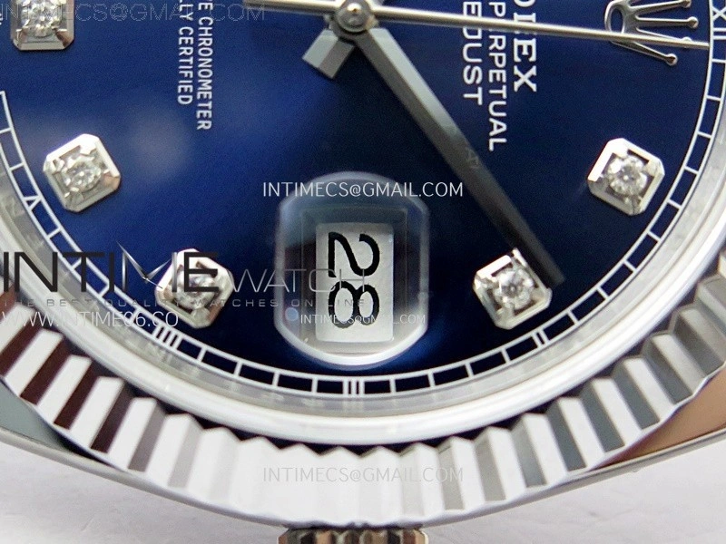 DateJust 41mm 126334 904 SS AR+F V2 1:1 Best Edition Blue Dial Diamonds Markers on Jubilee Bracelet DD3235