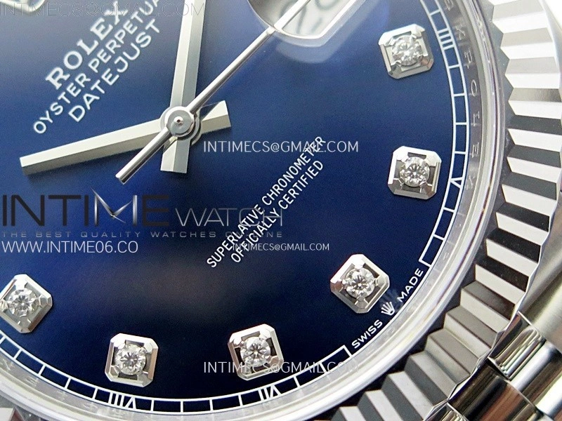 DateJust 41mm 126334 904 SS AR+F V2 1:1 Best Edition Blue Dial Diamonds Markers on Jubilee Bracelet DD3235