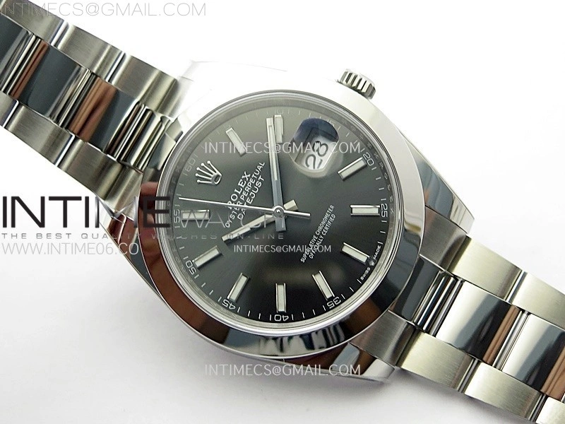 DateJust 41mm 126300 904 SS AR+F V2 1:1 Best Edition Rhodium Dial Sticks Markers on Oyster Bracelet DD3235