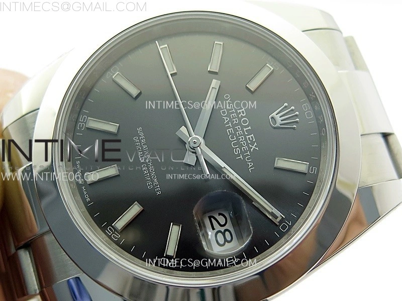 DateJust 41mm 126300 904 SS AR+F V2 1:1 Best Edition Rhodium Dial Sticks Markers on Oyster Bracelet DD3235