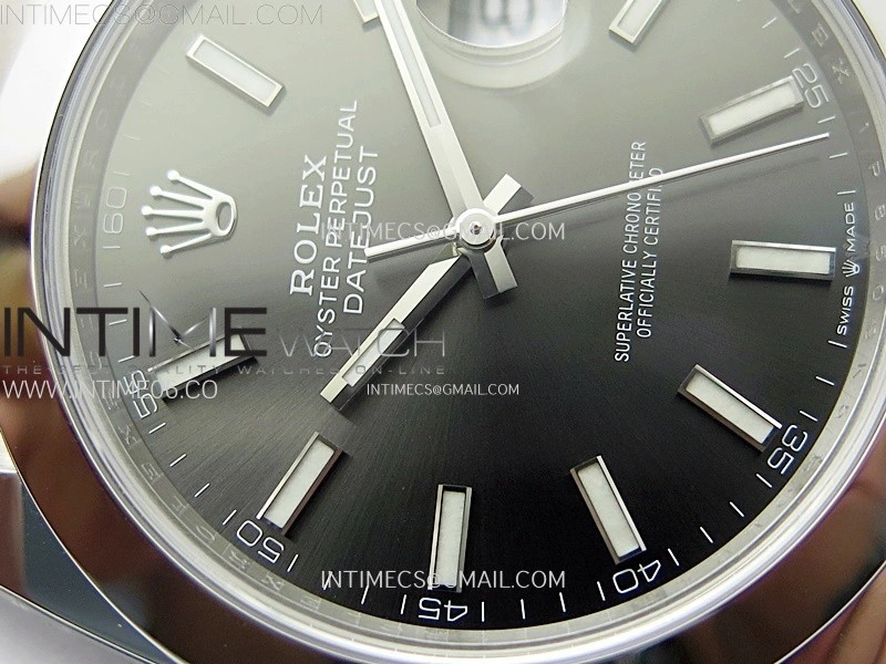 DateJust 41mm 126300 904 SS AR+F V2 1:1 Best Edition Rhodium Dial Sticks Markers on Oyster Bracelet DD3235