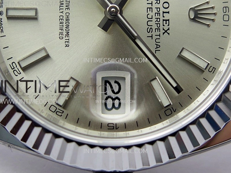DateJust 41mm 126334 904 SS AR+F V2 1:1 Best Edition Silver Dial Sticks Markers on Jubilee Bracelet DD3235