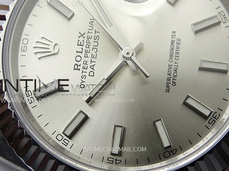 DateJust 41mm 126334 904 SS AR+F V2 1:1 Best Edition Silver Dial Sticks Markers on Jubilee Bracelet DD3235
