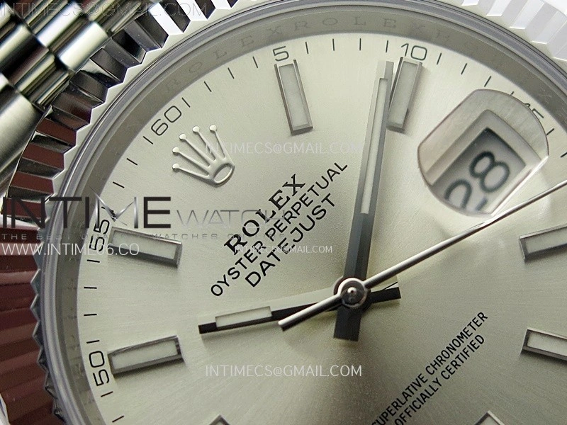 DateJust 41mm 126334 904 SS AR+F V2 1:1 Best Edition Silver Dial Sticks Markers on Jubilee Bracelet DD3235