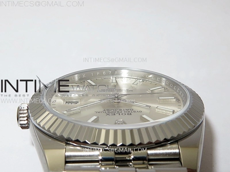 DateJust 41mm 126334 904 SS AR+F V2 1:1 Best Edition Silver Dial Sticks Markers on Jubilee Bracelet DD3235
