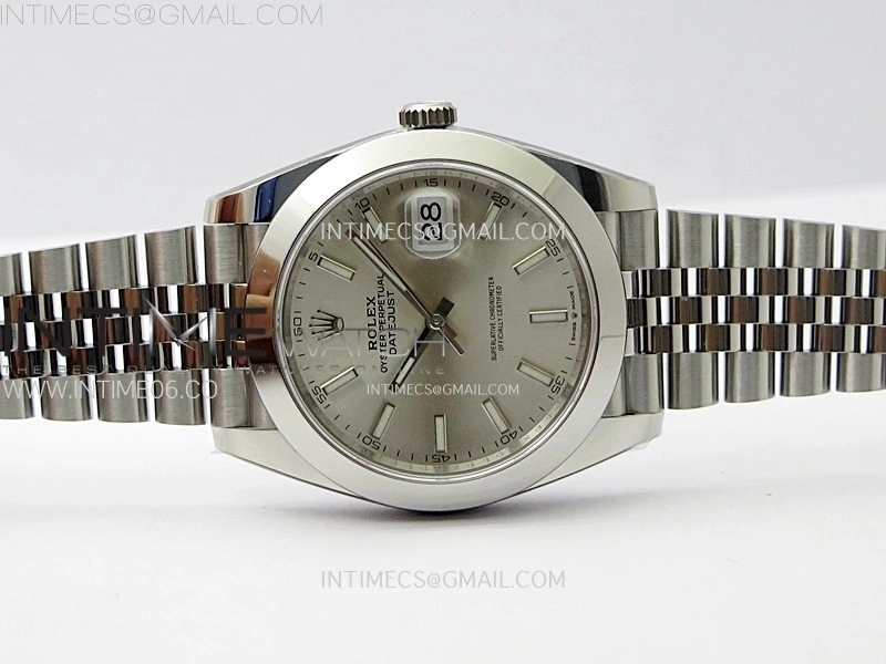 DateJust 41mm 126300 904 SS AR+F V2 1:1 Best Edition Silver Dial Sticks Markers on Jubilee Bracelet DD3235