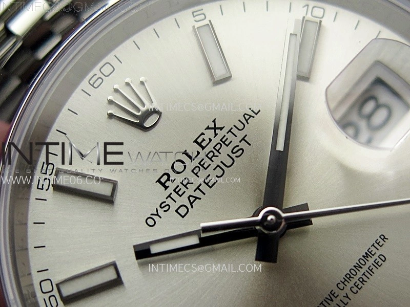 DateJust 41mm 126300 904 SS AR+F V2 1:1 Best Edition Silver Dial Sticks Markers on Jubilee Bracelet DD3235
