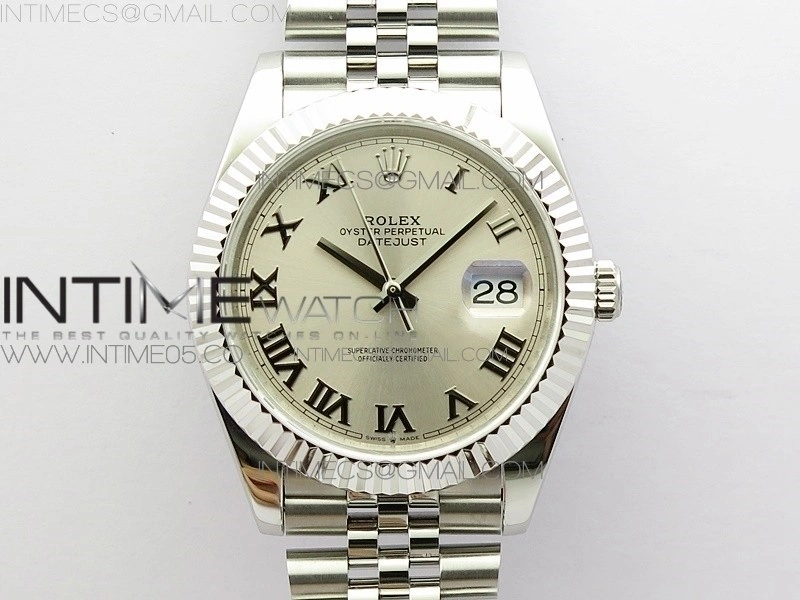 DateJust 41 126334 SS BP 1:1 Best Edition New Version Silver Roman Markers Dial on Jubilee Bracelet