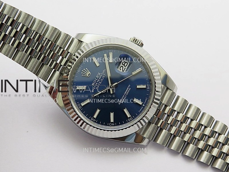 DateJust 41mm 126334 904L SS Clean Plus 1:1 Best Edition Blue Dial Stick Marker On Jubilee Bracelet DD3235