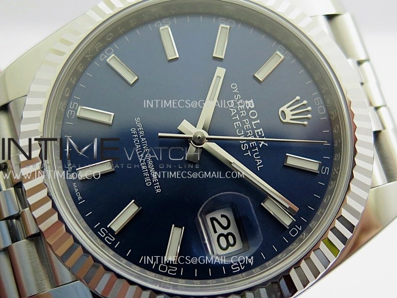DateJust 41mm 126334 904L SS Clean Plus 1:1 Best Edition Blue Dial Stick Marker On Jubilee Bracelet DD3235