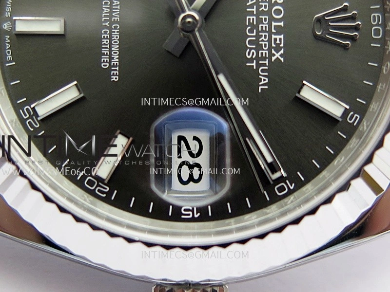 DateJust 41mm 126334 904L SS Clean Plus 1:1 Best Edition Gray Dial Stick Marker On Jubilee Bracelet DD3235