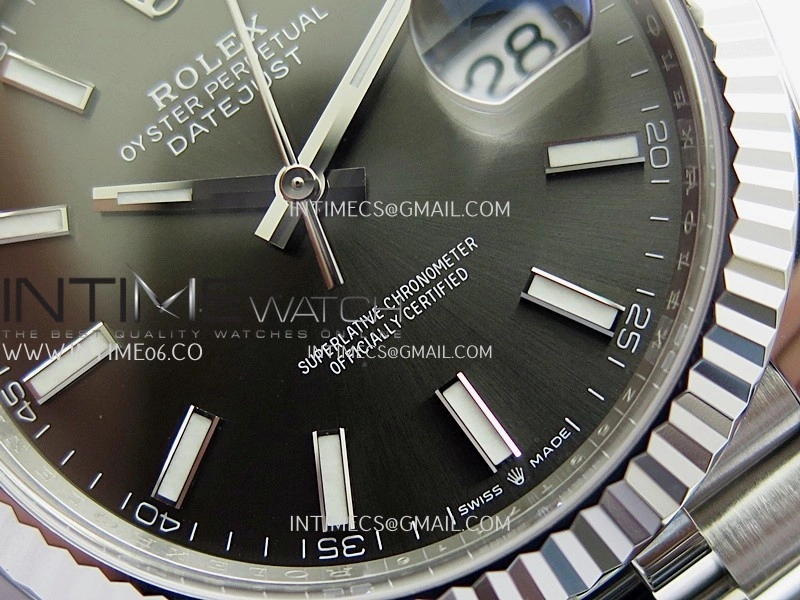 DateJust 41mm 126334 904L SS Clean Plus 1:1 Best Edition Gray Dial Stick Marker On Jubilee Bracelet DD3235