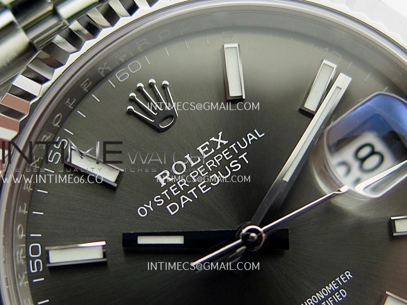 DateJust 41mm 126334 904L SS Clean Plus 1:1 Best Edition Gray Dial Stick Marker On Jubilee Bracelet DD3235