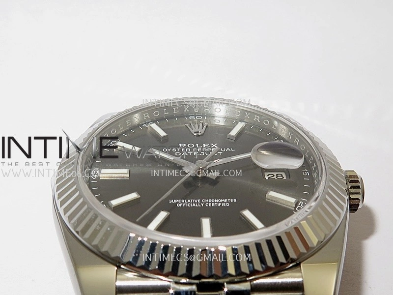 DateJust 41mm 126334 904L SS Clean Plus 1:1 Best Edition Gray Dial Stick Marker On Jubilee Bracelet DD3235
