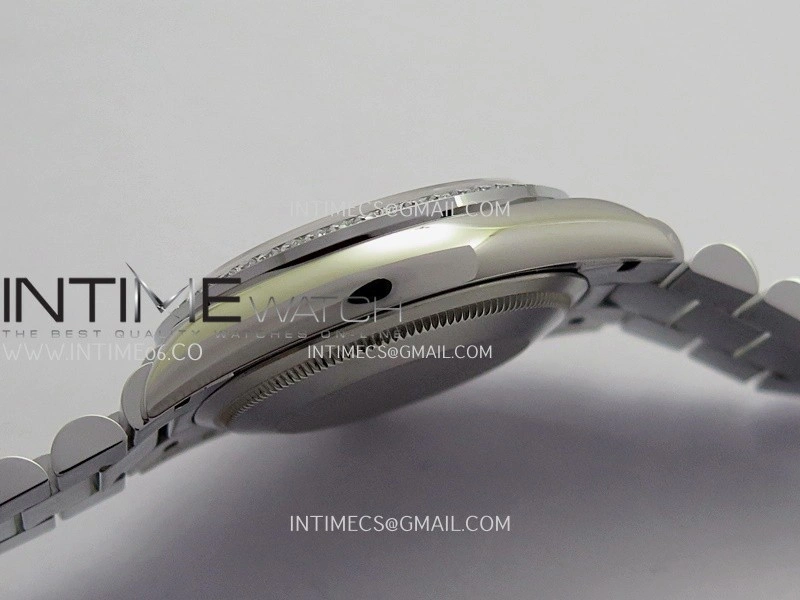 Day Date 128349 SS Gain Weight KF 1:1 Ombre Blue Dial Diamond Marker On President Bracelet A2836