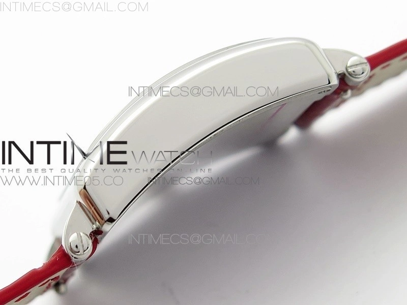 Master Square SS Ladies ZF 1:1 Best Edition White Roman Dial on Red Leather Strap Ronda Quartz