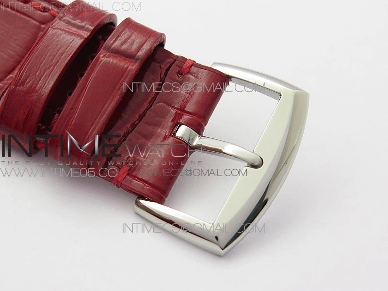 Master Square SS Ladies ZF 1:1 Best Edition White Roman Dial on Red Leather Strap Ronda Quartz