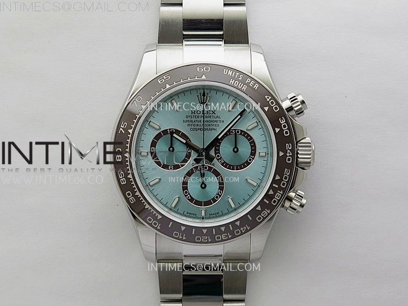 Daytona 126506 904L SS QF 1:1 Best Edition Ice Blue Dial Stick Markers on 904L SS Bracelet SH4131 V6