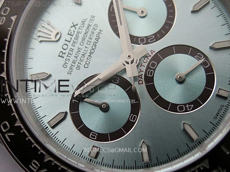 Daytona 126506 904L SS QF 1:1 Best Edition Ice Blue Dial Stick Markers on 904L SS Bracelet SH4131 V6