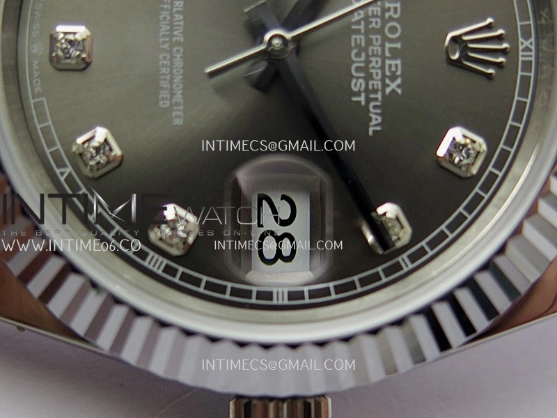 DateJust 41mm 126334 904 SS QF V2 1:1 Best Edition Rhodium Dial Diamond Marker On Jubilee Bracelet SH3235