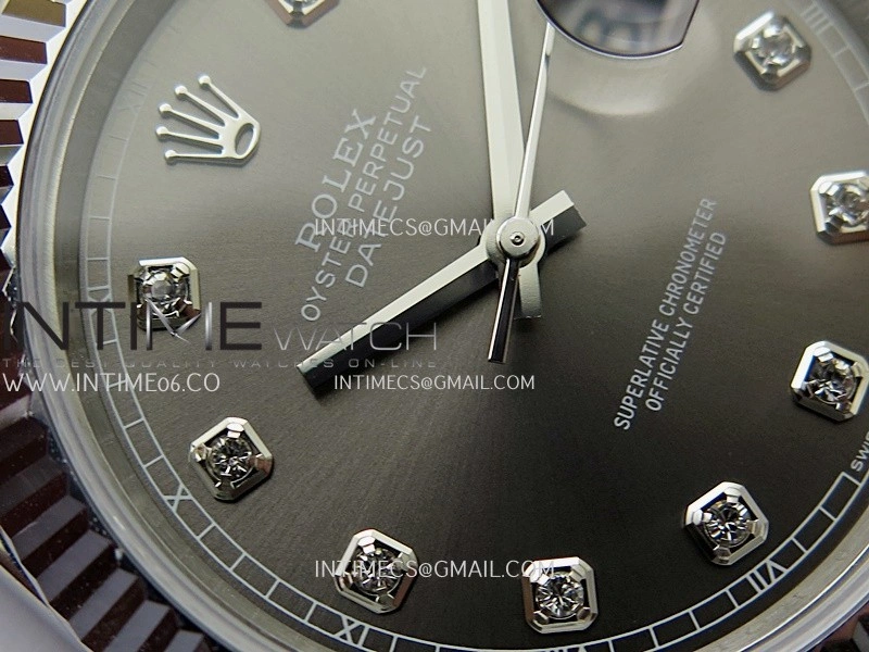 DateJust 41mm 126334 904 SS QF V2 1:1 Best Edition Rhodium Dial Diamond Marker On Jubilee Bracelet SH3235