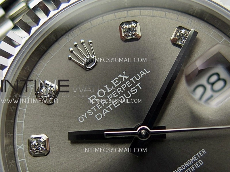 DateJust 41mm 126334 904 SS QF V2 1:1 Best Edition Rhodium Dial Diamond Marker On Jubilee Bracelet SH3235