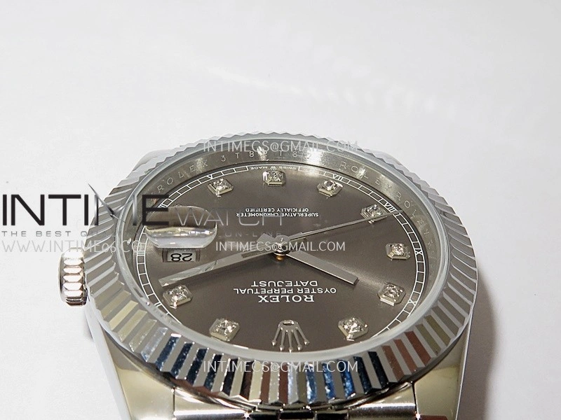 DateJust 41mm 126334 904 SS QF V2 1:1 Best Edition Rhodium Dial Diamond Marker On Jubilee Bracelet SH3235