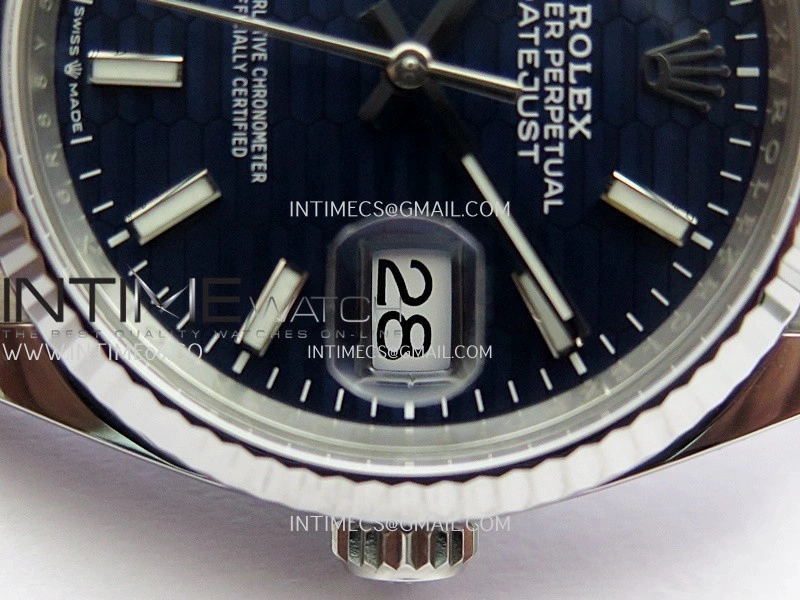 DateJust 36mm 126234 904L SS VF 1:1 Best Edition Blue Fluted Dial Stick Markers On Jubilee Bracelet DD3235