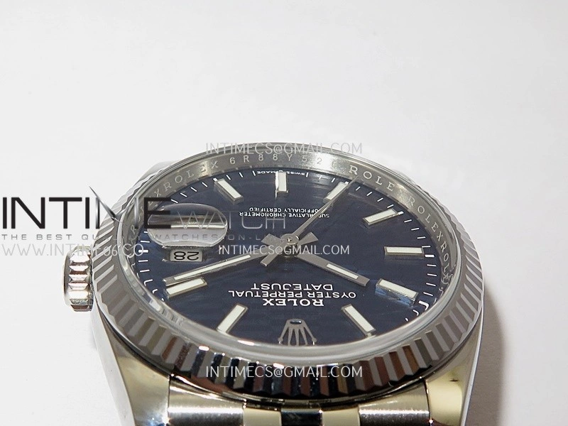DateJust 36mm 126234 904L SS VF 1:1 Best Edition Blue Fluted Dial Stick Markers On Jubilee Bracelet DD3235