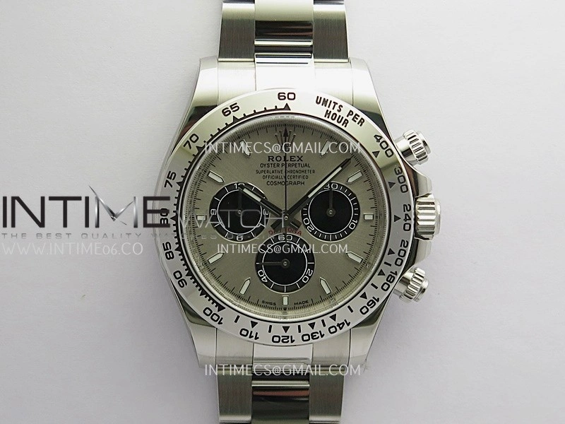 Daytona 126509 904L SS VF 1:1 Best Edition Gray Silver Dial Black Subdial On 904L SS Bracelet DD4131