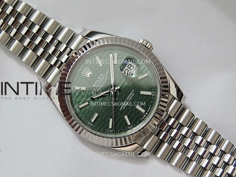 DateJust 41 126334 904L SS VF 1:1 Best Edition Green Fluted Dial Stick Marker On Jubilee Bracelet DD3235