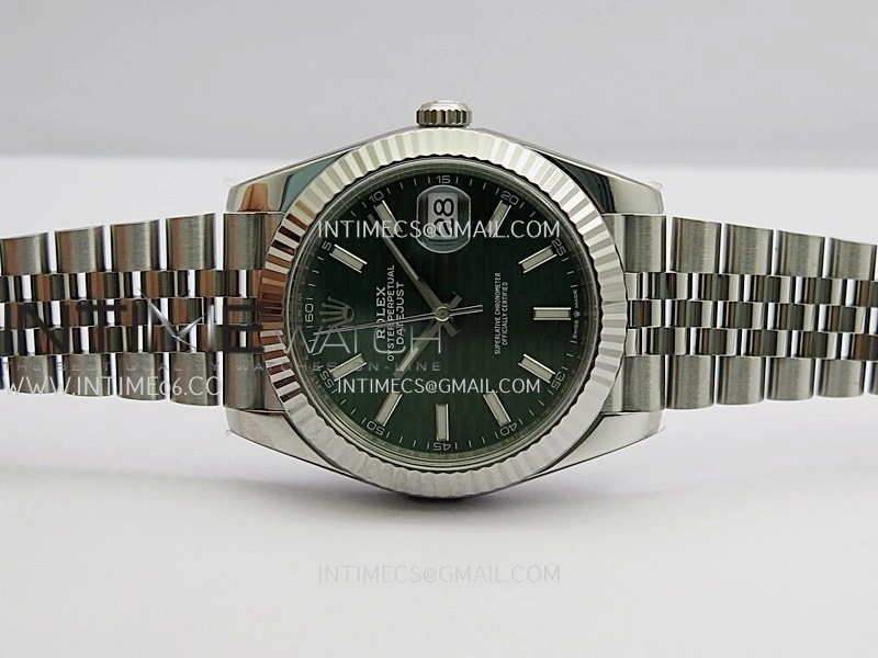 DateJust 41 126334 904L SS VF 1:1 Best Edition Green Fluted Dial Stick Marker On Jubilee Bracelet DD3235