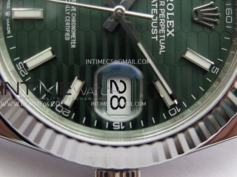 DateJust 41 126334 904L SS VF 1:1 Best Edition Green Fluted Dial Stick Marker On Jubilee Bracelet DD3235