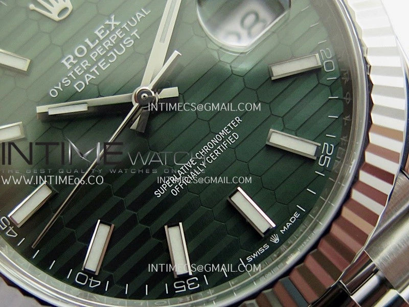 DateJust 41 126334 904L SS VF 1:1 Best Edition Green Fluted Dial Stick Marker On Jubilee Bracelet DD3235