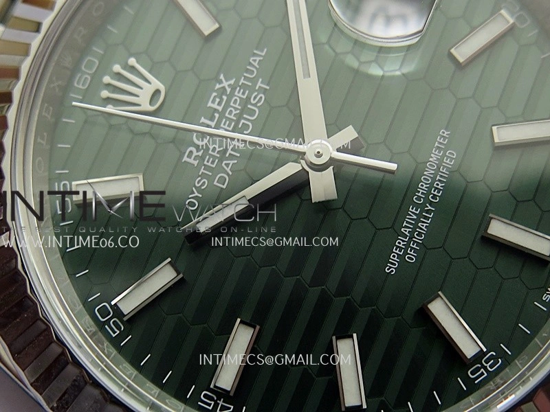 DateJust 41 126334 904L SS VF 1:1 Best Edition Green Fluted Dial Stick Marker On Jubilee Bracelet DD3235