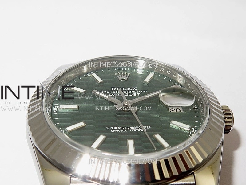 DateJust 41 126334 904L SS VF 1:1 Best Edition Green Fluted Dial Stick Marker On Jubilee Bracelet DD3235