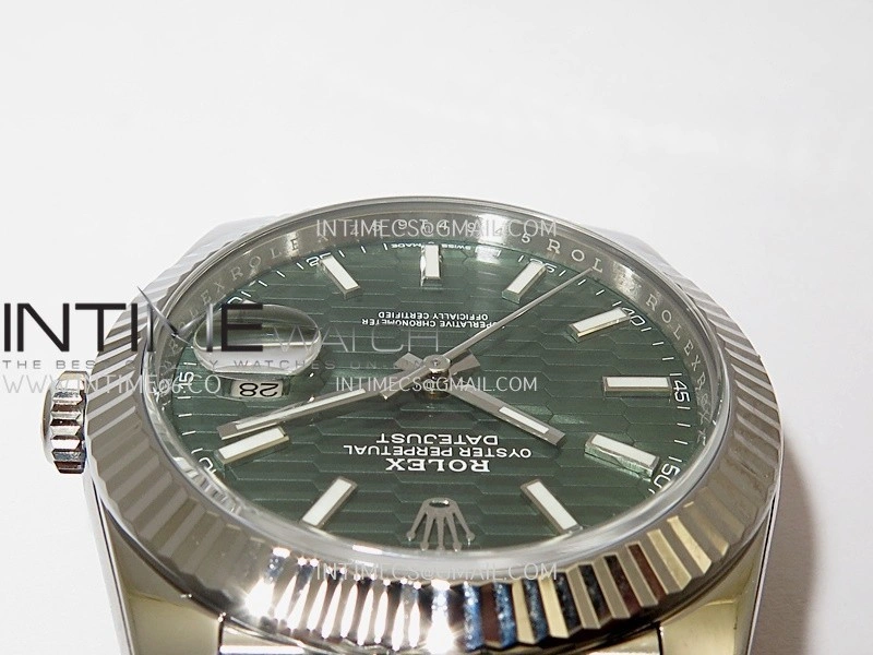 DateJust 41 126334 904L SS VF 1:1 Best Edition Green Fluted Dial Stick Marker On Jubilee Bracelet DD3235