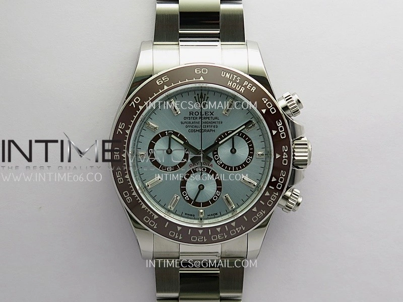 Daytona 126506 904L SS VF 1:1 Best Edition Ice Blue Dial T Diamond Marker On 904L SS Bracelet DD4131