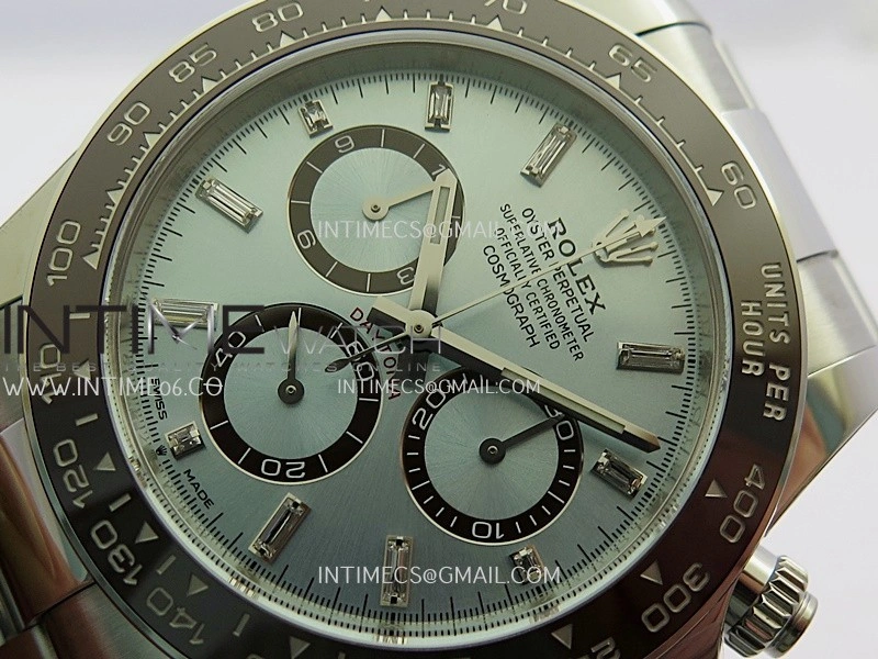 Daytona 126506 904L SS VF 1:1 Best Edition Ice Blue Dial T Diamond Marker On 904L SS Bracelet DD4131