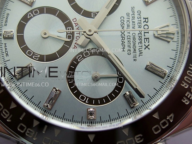 Daytona 126506 904L SS VF 1:1 Best Edition Ice Blue Dial T Diamond Marker On 904L SS Bracelet DD4131