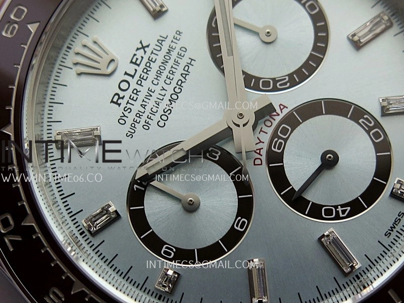 Daytona 126506 904L SS VF 1:1 Best Edition Ice Blue Dial T Diamond Marker On 904L SS Bracelet DD4131