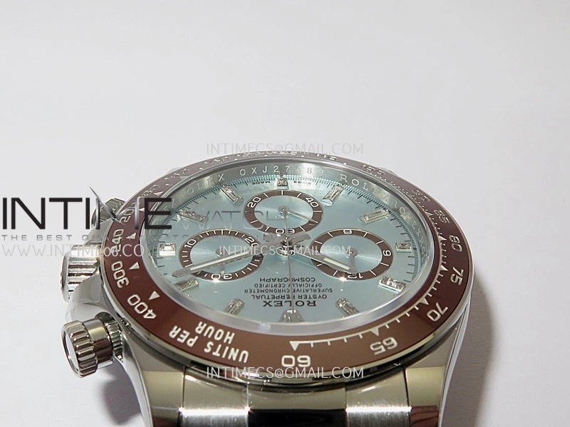 Daytona 126506 904L SS VF 1:1 Best Edition Ice Blue Dial T Diamond Marker On 904L SS Bracelet DD4131