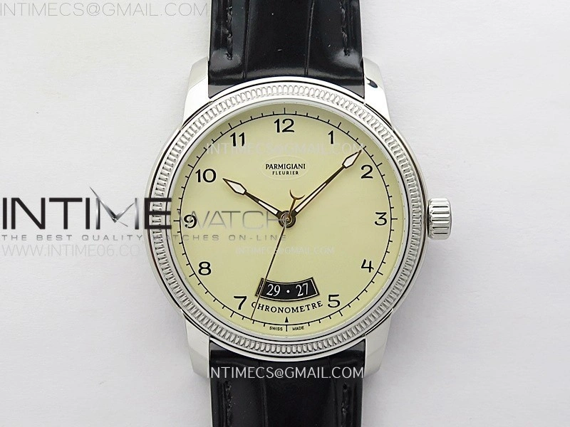 Tonda pf SS VRF Best Eidtion Ivory Dial Yellow Gold Handset on Black Leather Strap PF331